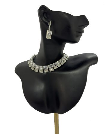 American Diamond studded necklace and earrings set