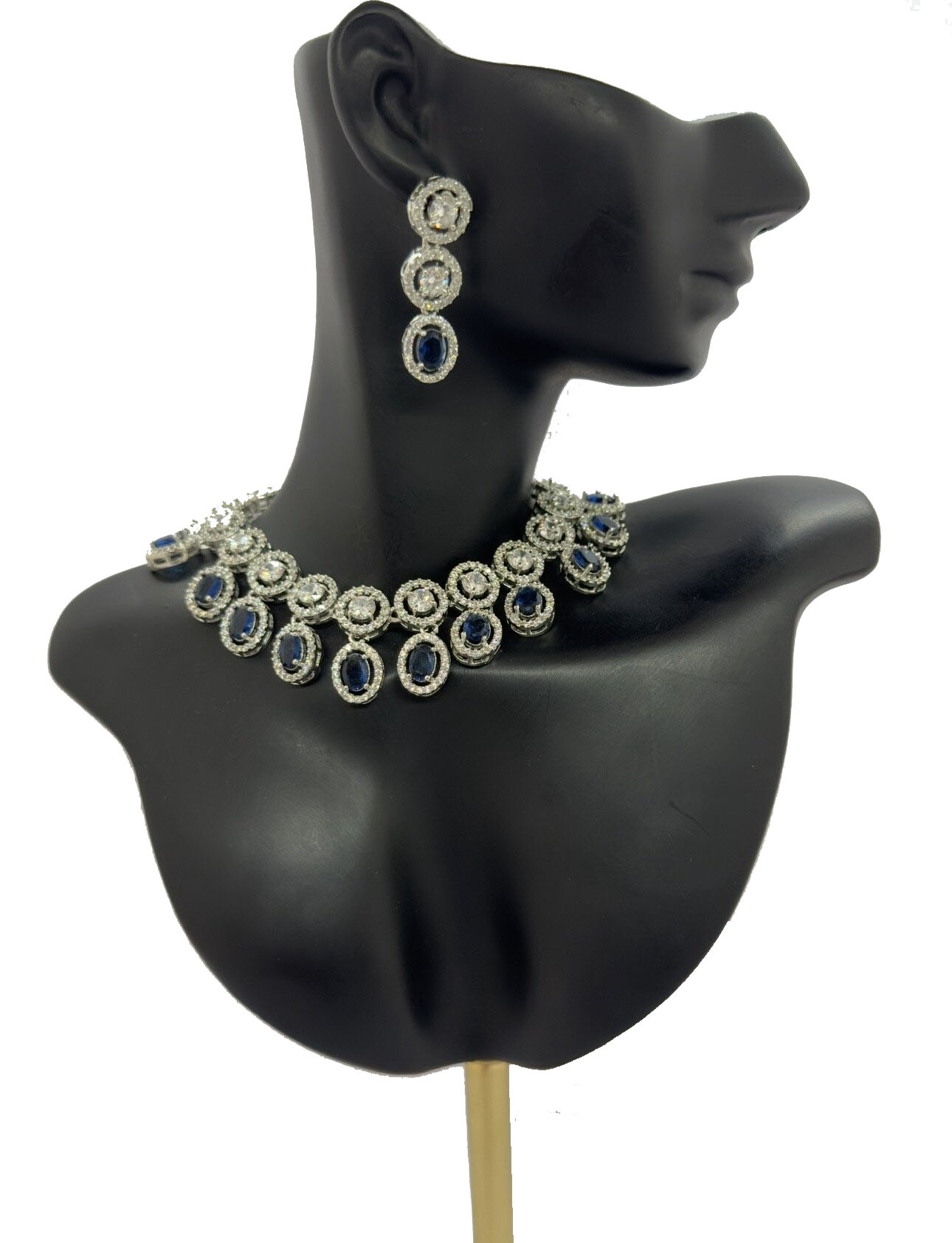 Women’s Premium American Diamond studded necklace and earrings set