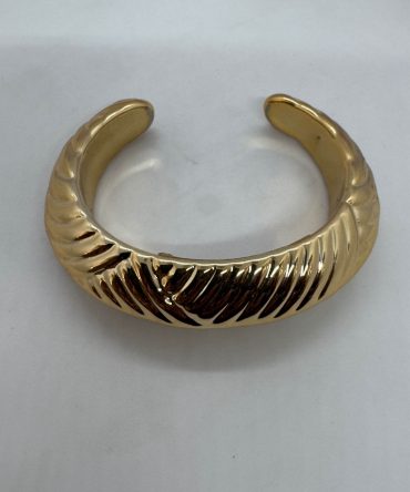 Vintage Golden Domed Cuff Bracelet