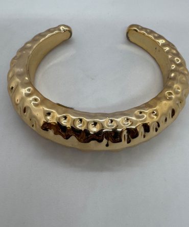 Hammered Arch Cuff gold plated Bracelet