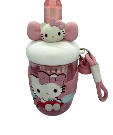 Hello Kitty themed plastic water bottle