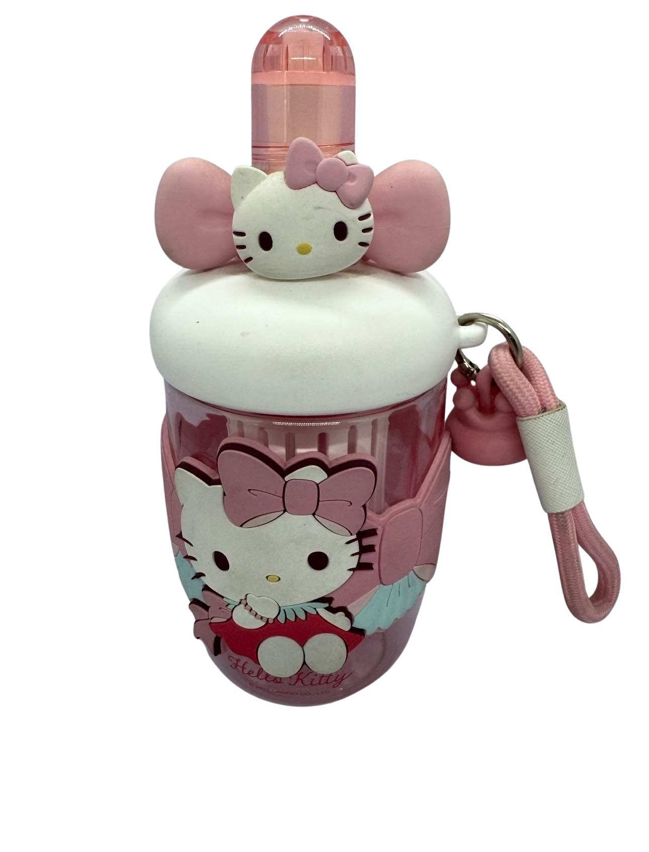 Hello Kitty themed plastic water bottle